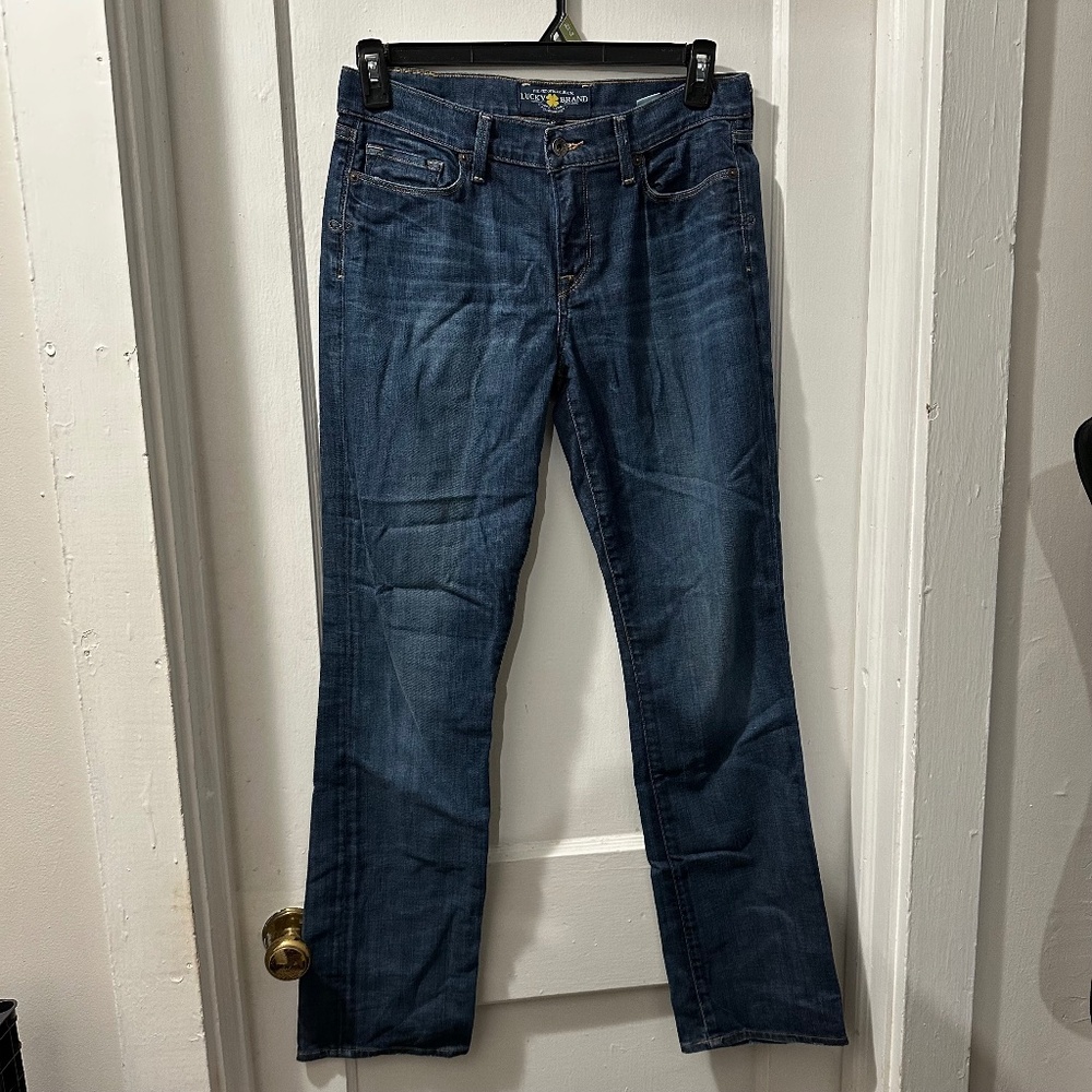 Lucky Brand Women's Straight Leg Jeans - Dark Blue